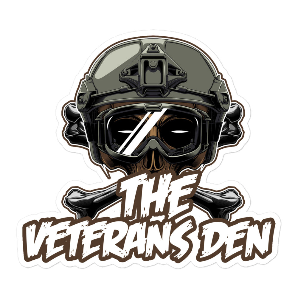 The Veterans Den tactical crossbones - Bubble-free stickers