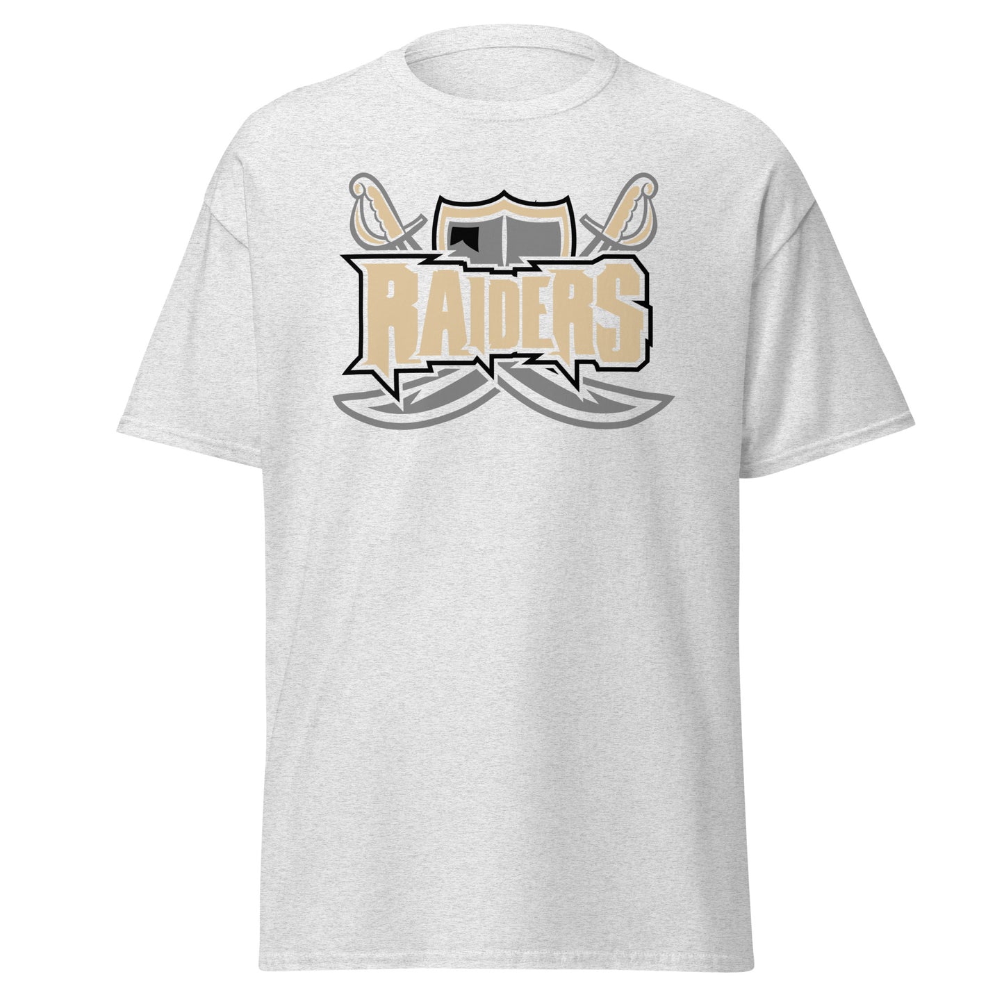 Raiders with shield Vegas gold. Men's classic tee