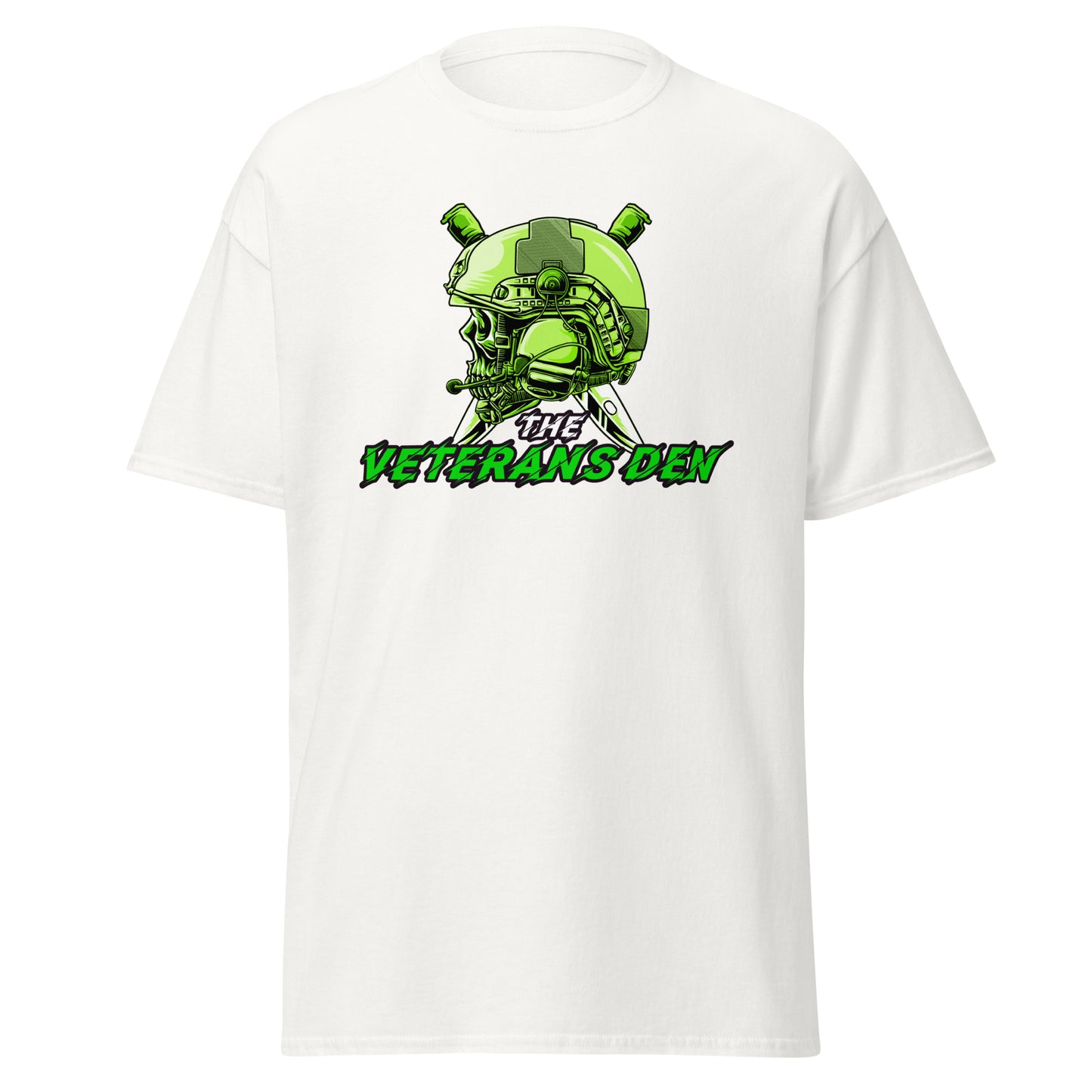 The Veterans Den Tactical cross knives. Men's classic tee
