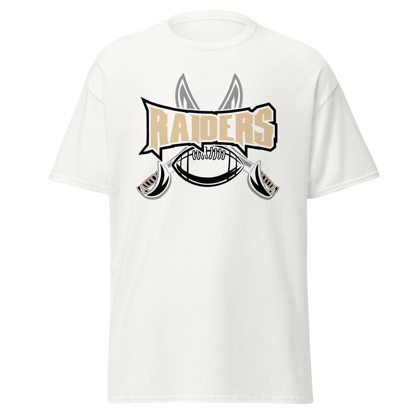 Raiders cross swords Vegas gold. Men's classic tee