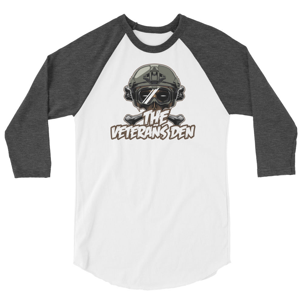 The Veterans Den tactical crossbones - 3/4 sleeve raglan shirt
