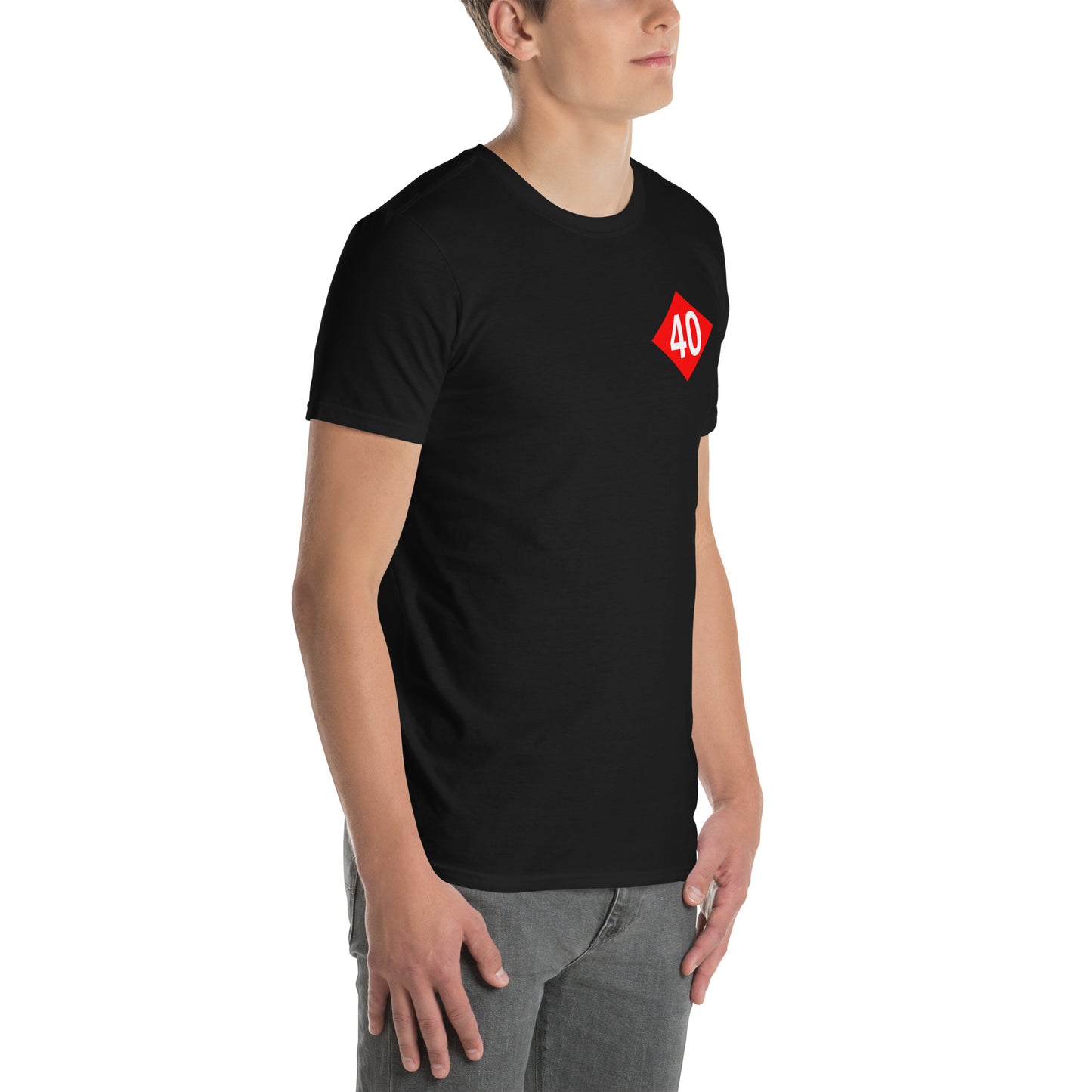 40 BEEP Sticker. Short-Sleeve Unisex T-Shirt