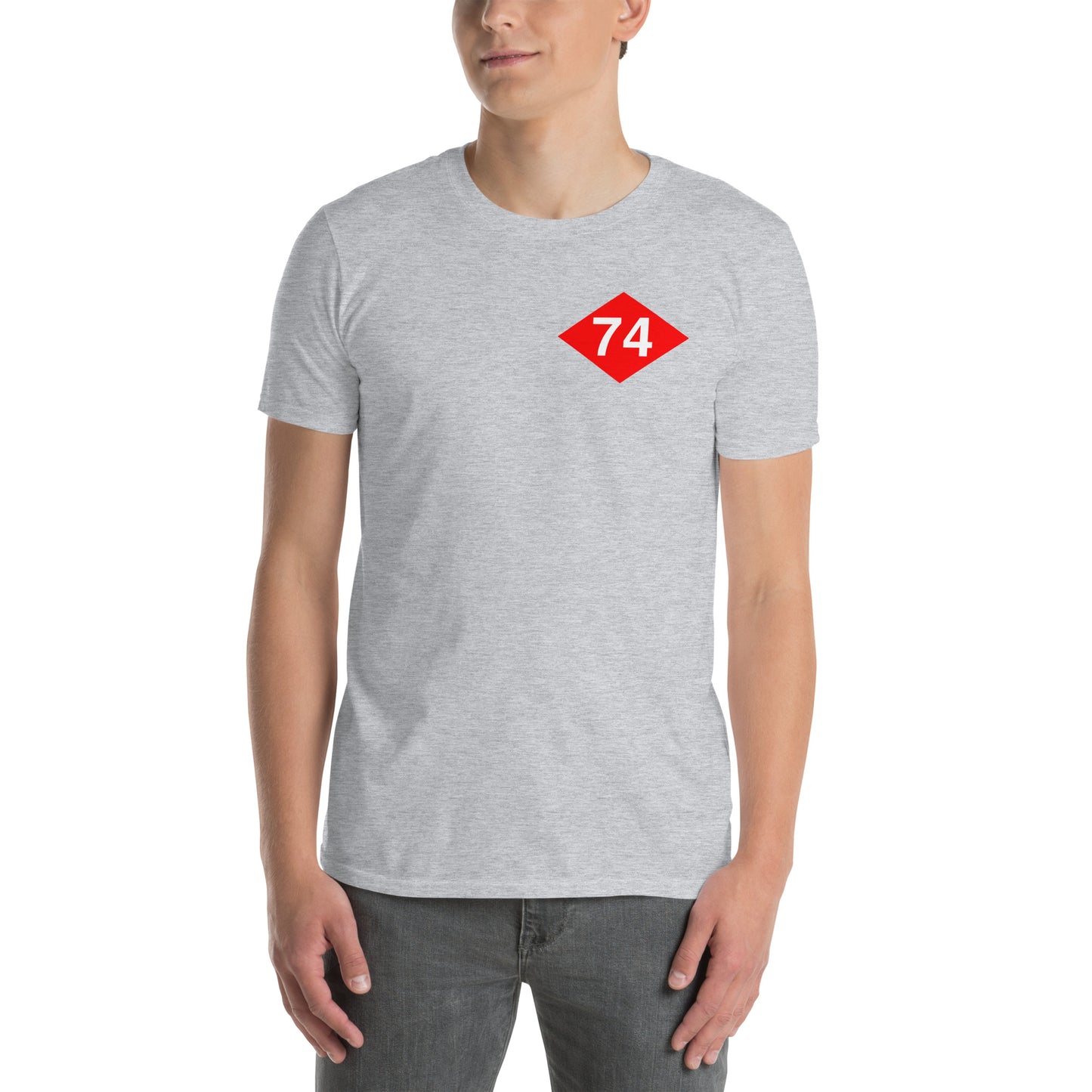 74 BEEP Sticker. Short-Sleeve Unisex T-Shirt