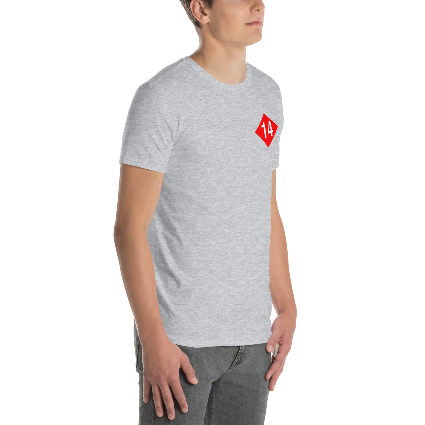 14 BEEP Sticker. Short-Sleeve Unisex T-Shirt
