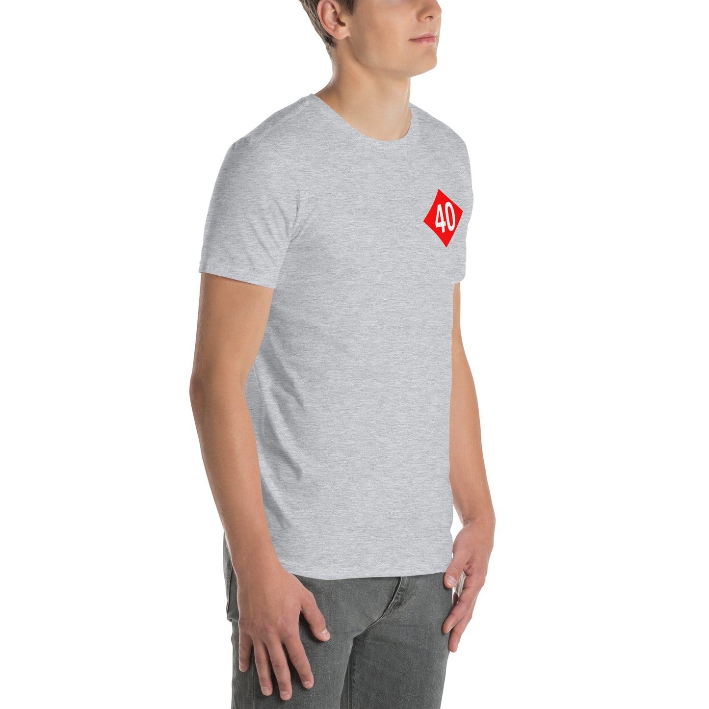40 BEEP Sticker. Short-Sleeve Unisex T-Shirt
