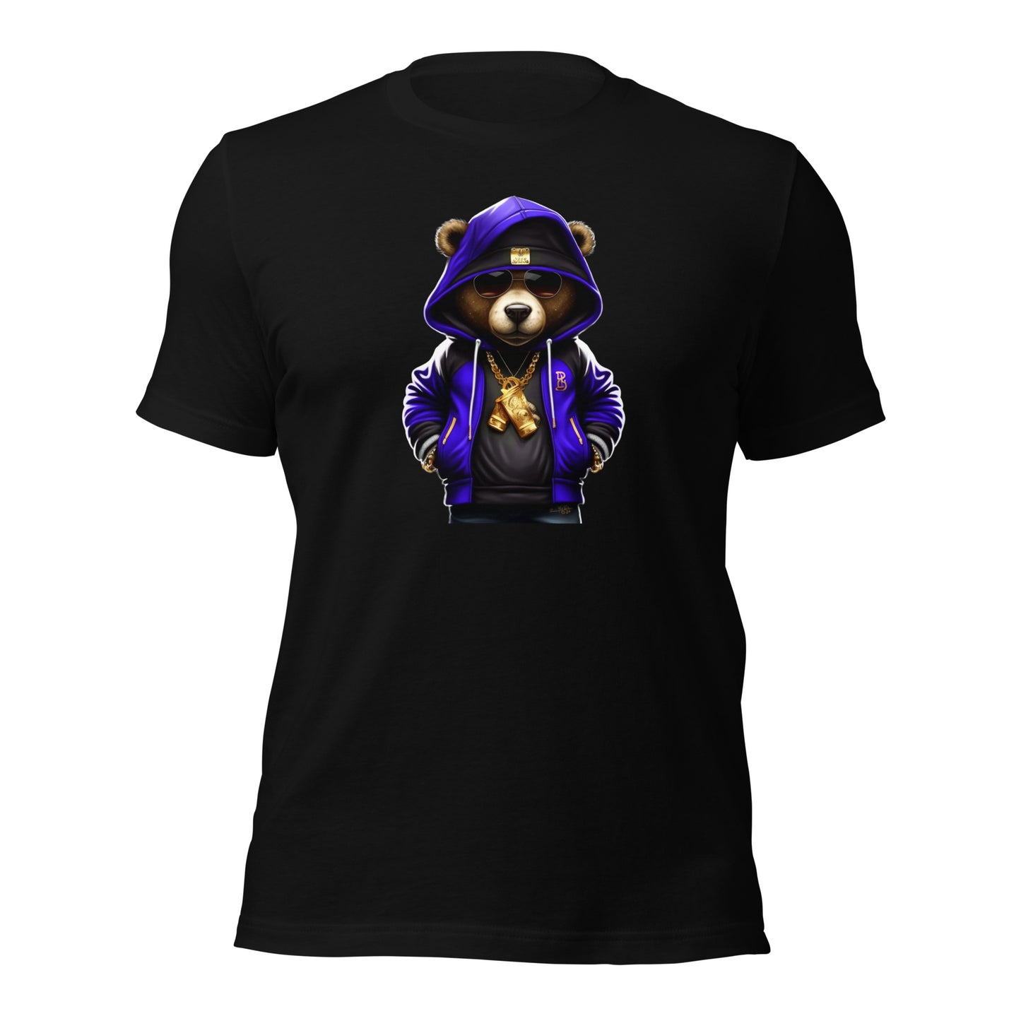 Blue Hustle Bear. Unisex t-shirt
