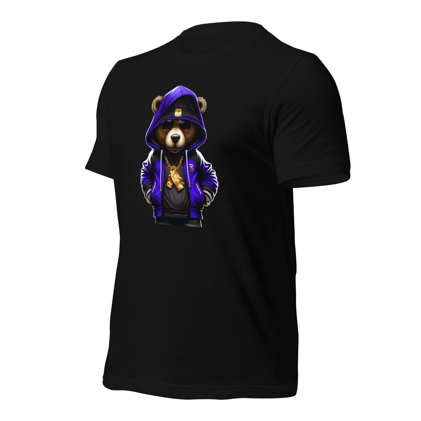 Blue Hustle Bear. Unisex t-shirt
