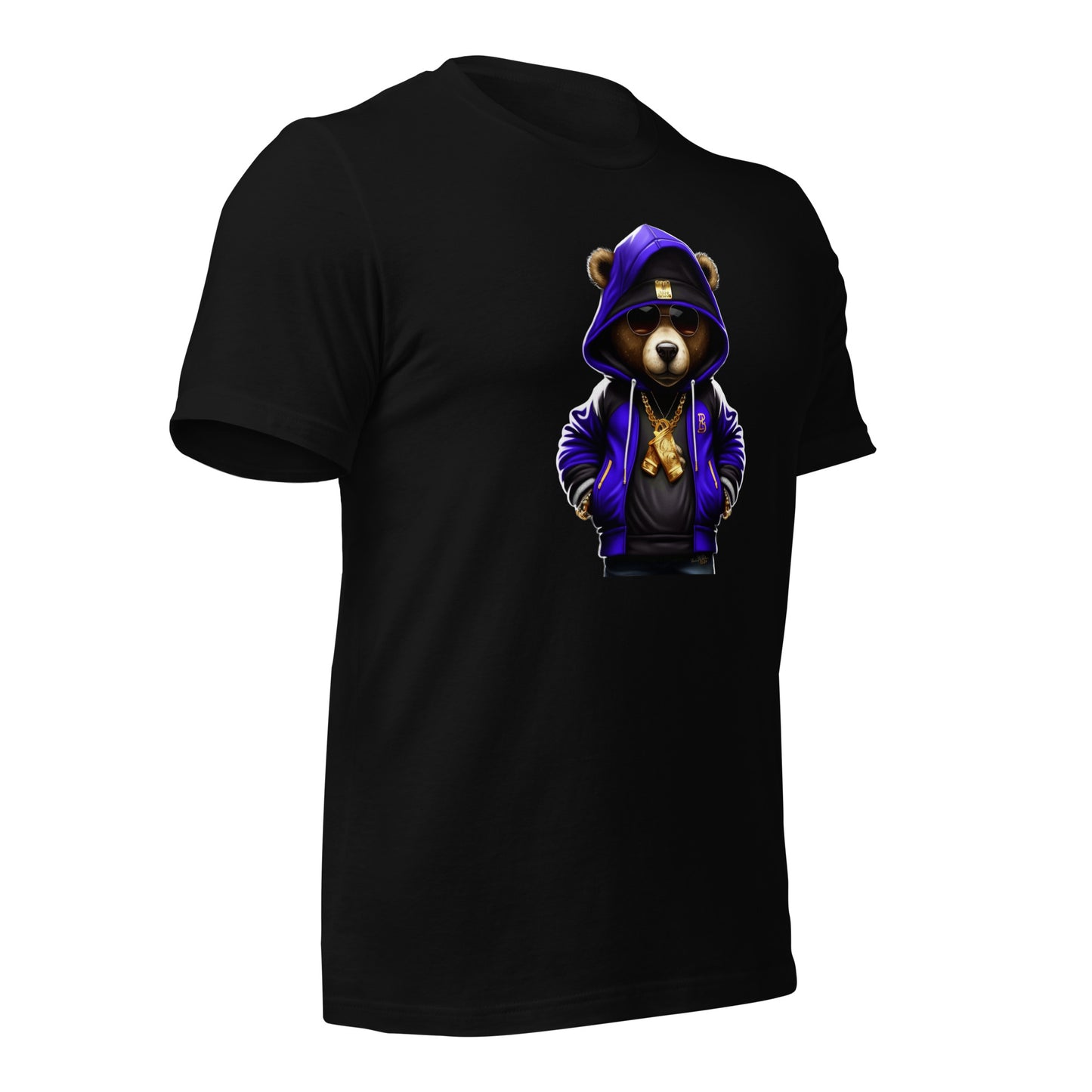 Blue Hustle Bear. Unisex t-shirt
