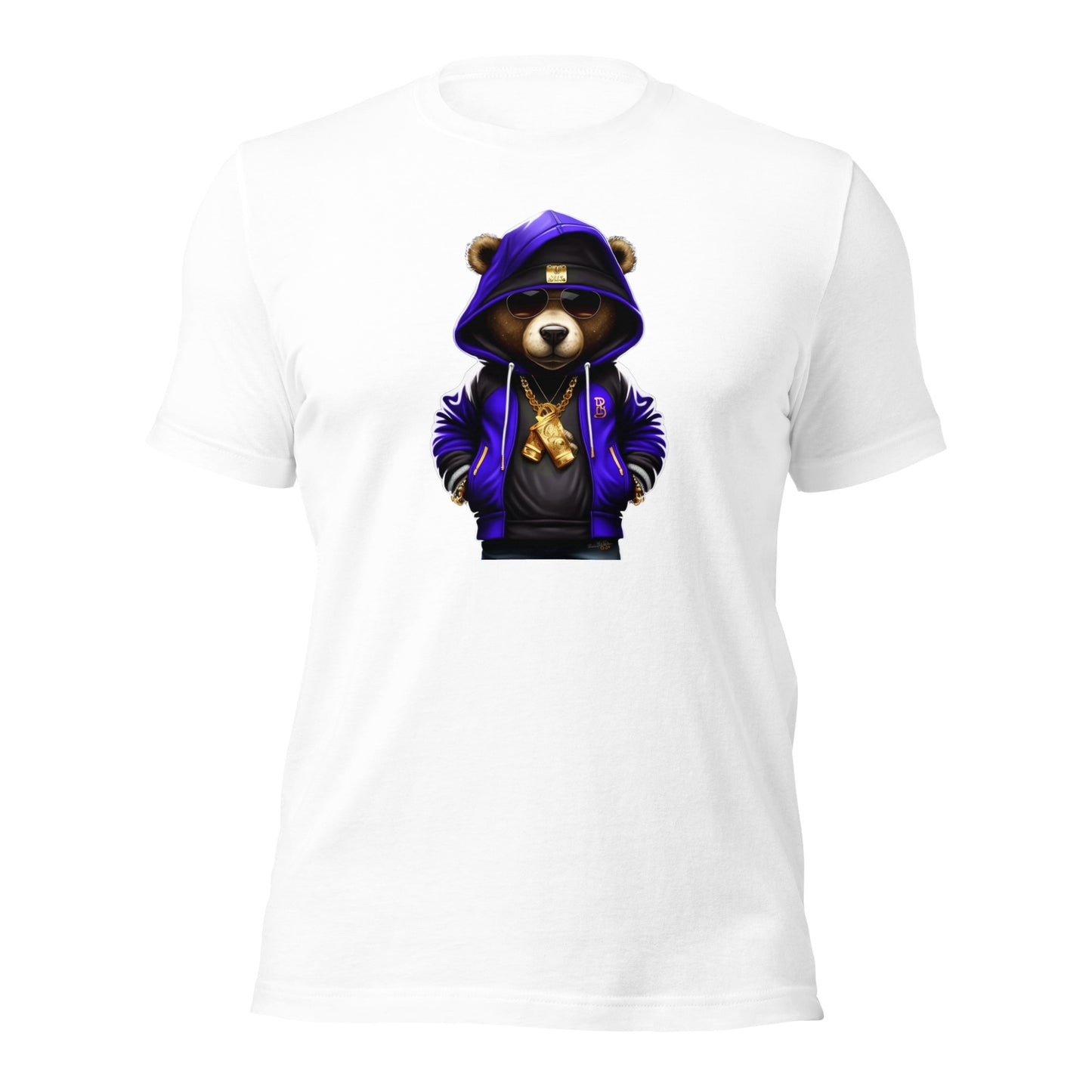 Blue Hustle Bear. Unisex t-shirt