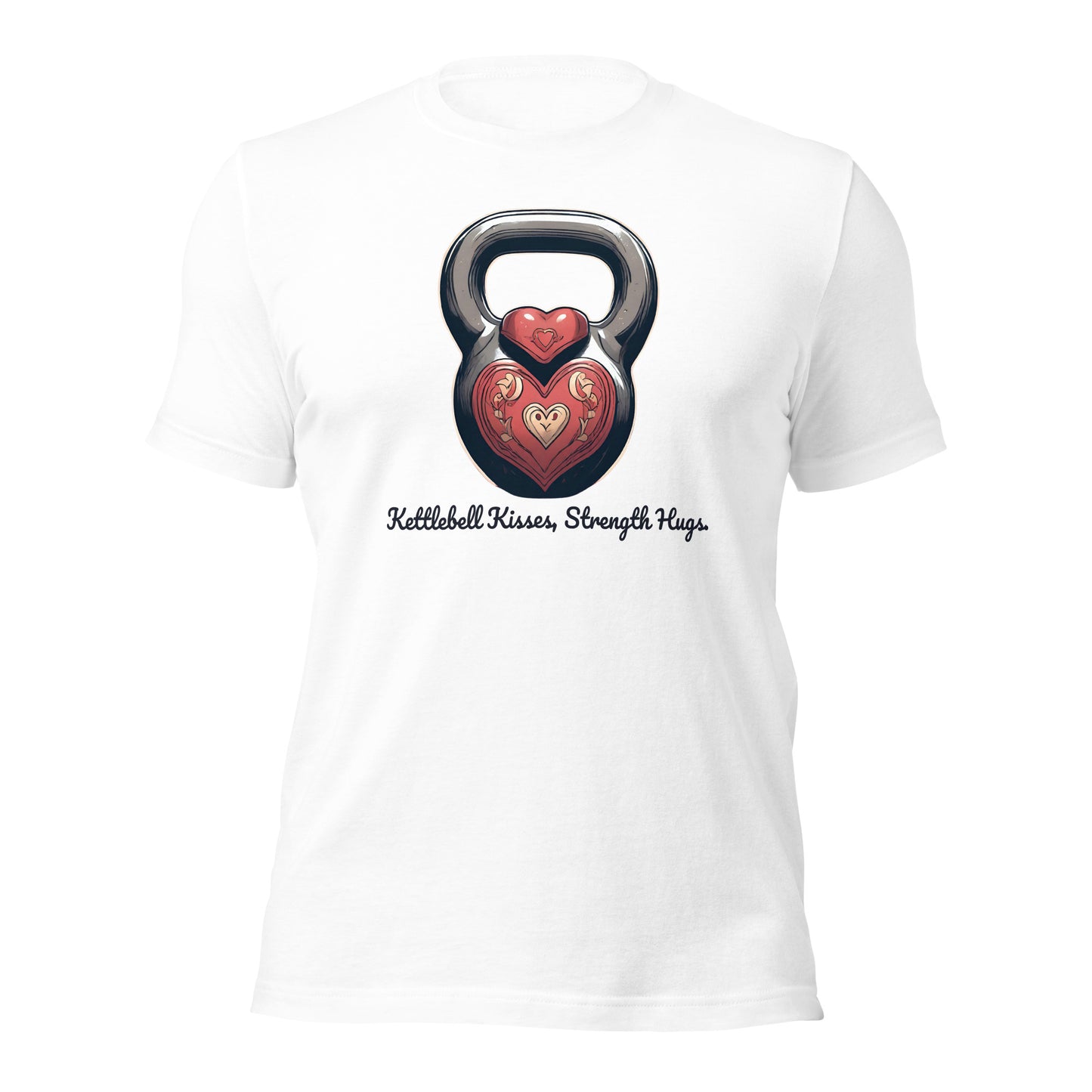 Kettlebell Kisses. Unisex t-shirt