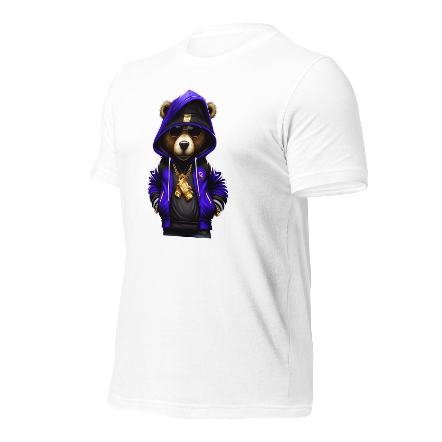 Blue Hustle Bear. Unisex t-shirt