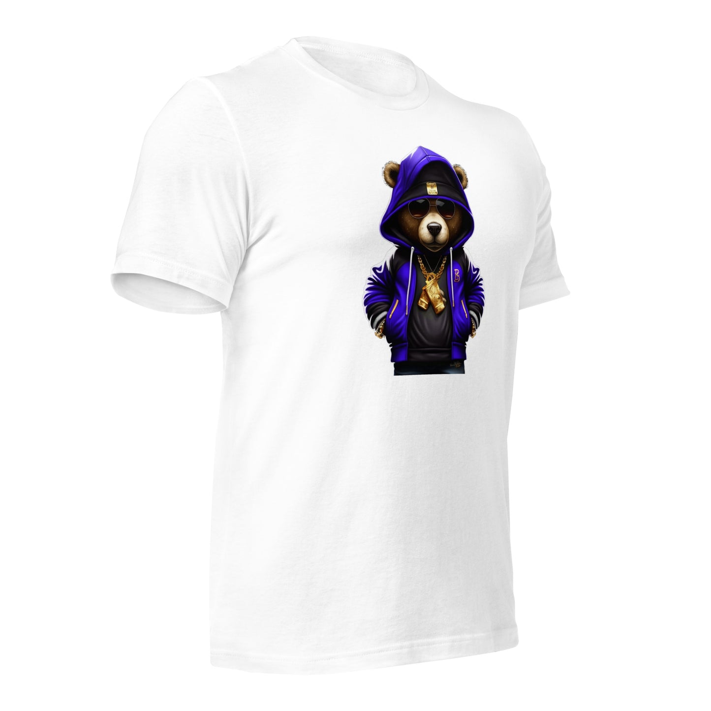 Blue Hustle Bear. Unisex t-shirt