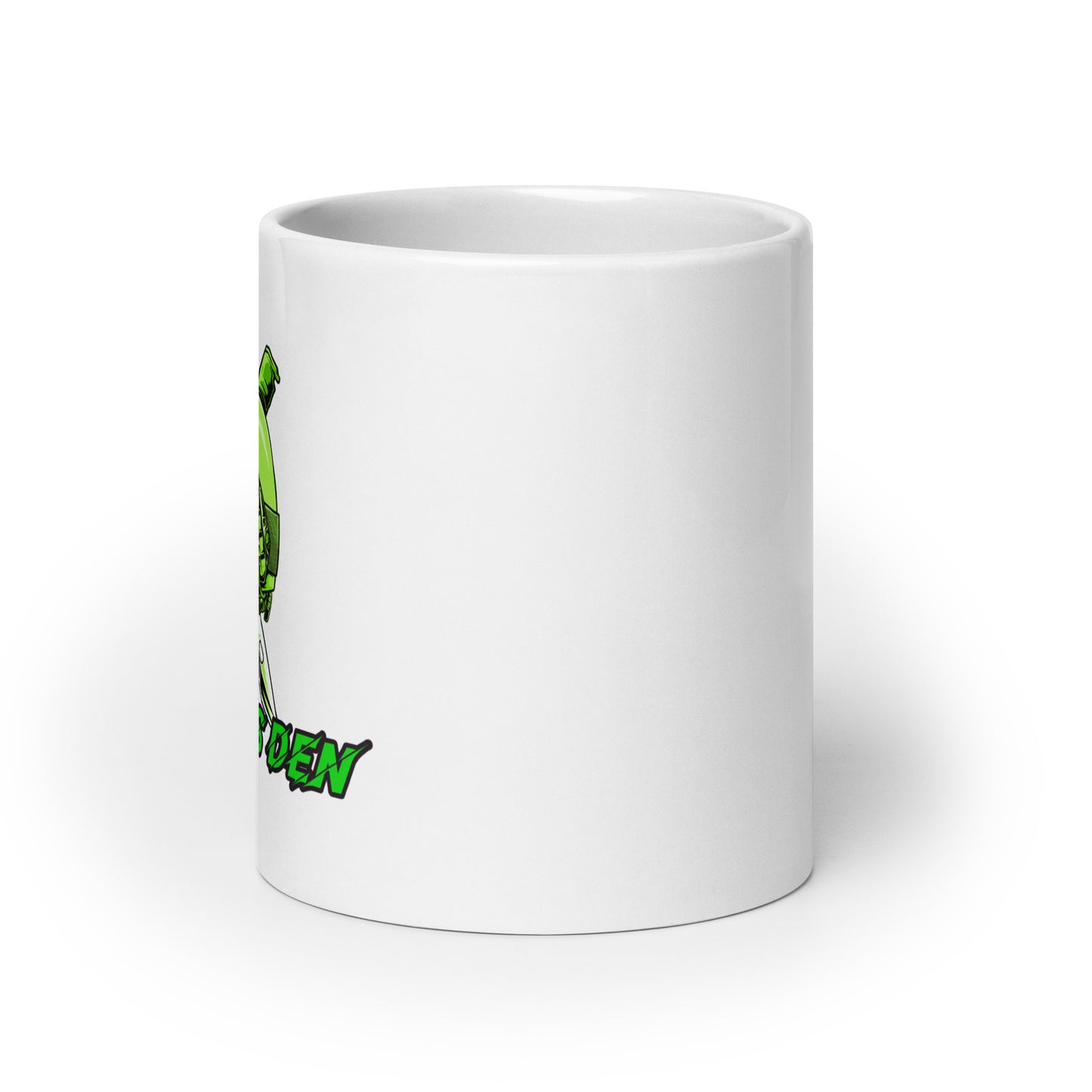 The Veterans Den Tactical cross knives. White glossy mug