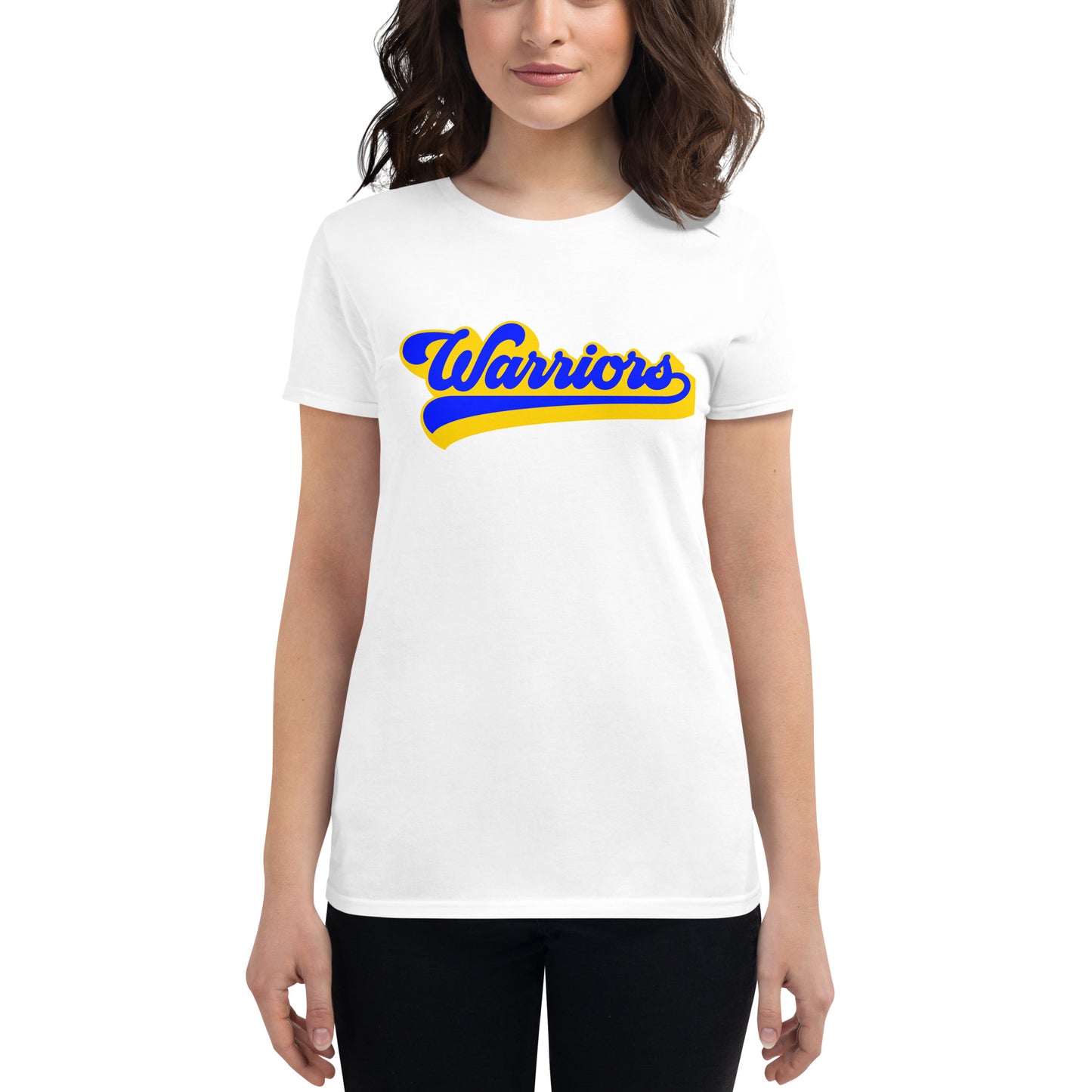 Warriors baseball script. Women's short sleeve t-shirt